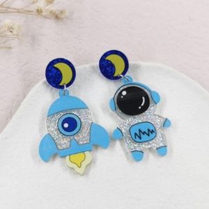 Astronaut Rocketship Earrings